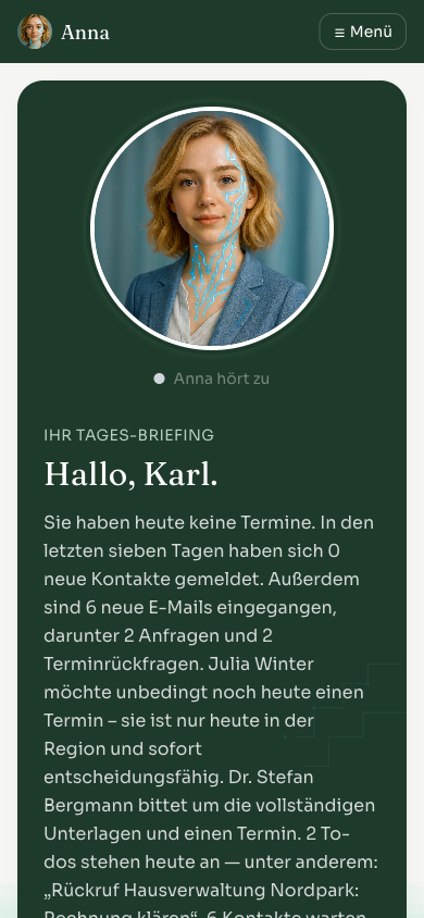 Anna Mobil auf dem Smartphone: Tages-Briefing für den GaLaBau-Betrieb